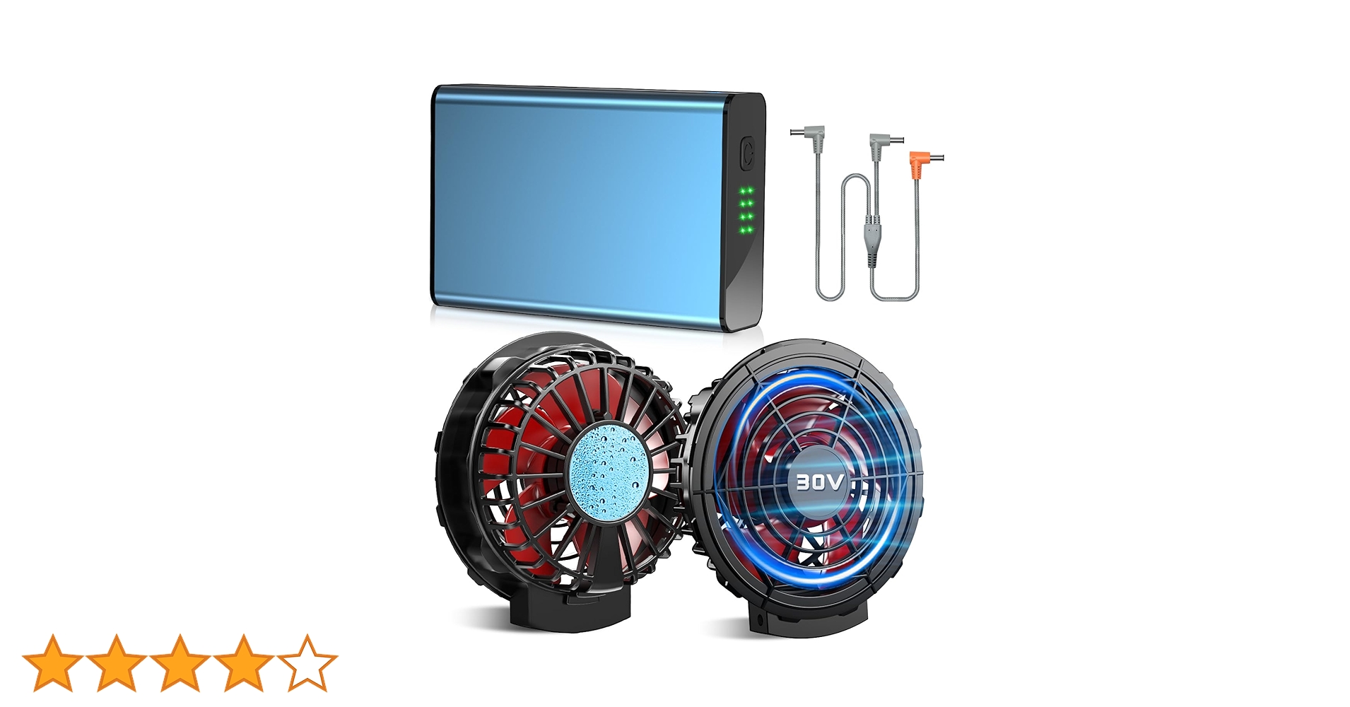 新品 30v 40000mAh ペルチェ ファンバッテリー セット 大容量 節電 Amazon.co.jp: ファンバッテリーセット【冷却ブレート付き＆30V